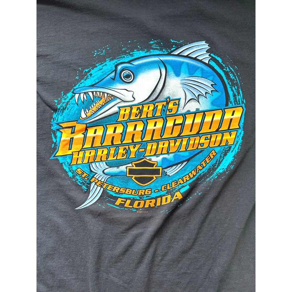 Harley-Davidson Bert's Barracuda St. Petersburg-Clearwater FL Iron Legend Tee - Picture 4 of 9